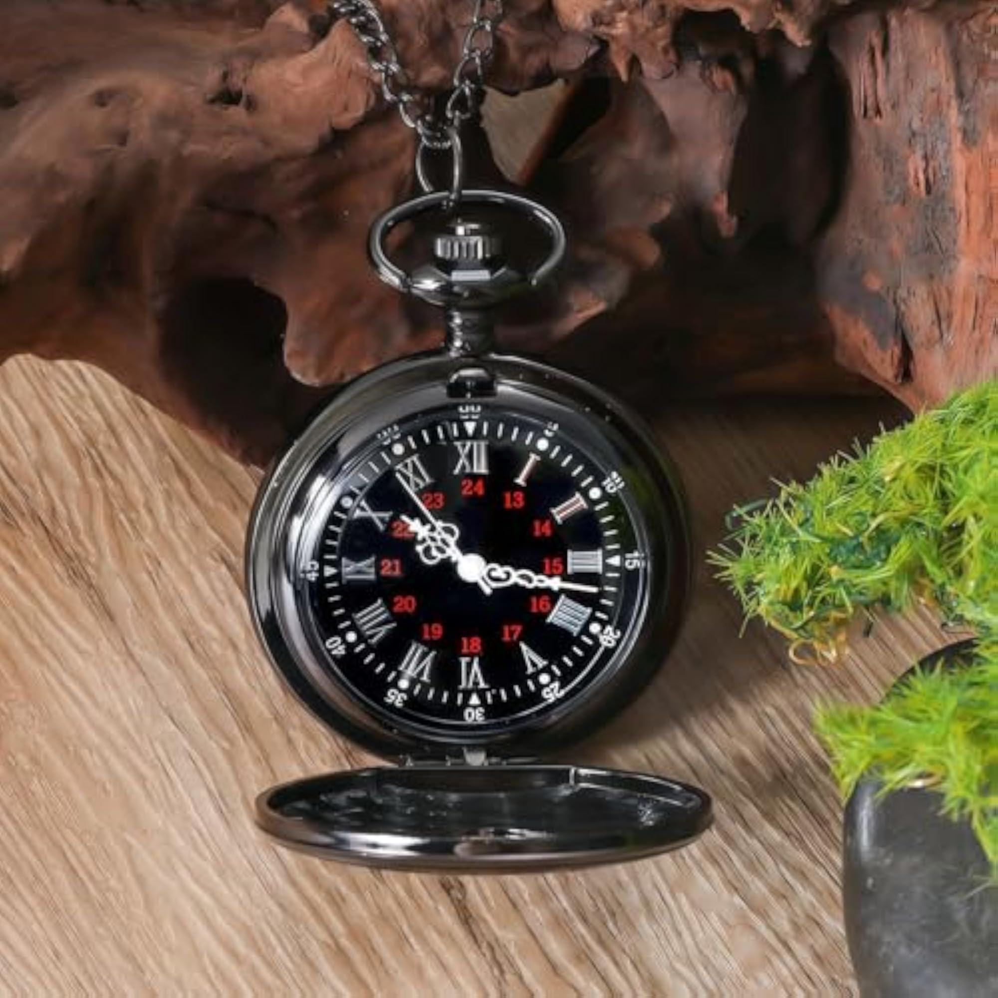 Pocket Watch for Veterans with Military Badge Gift Box